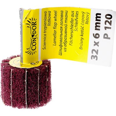 Ściernica trzpieniowa listkowa 32 x 6 mm P120 Drel