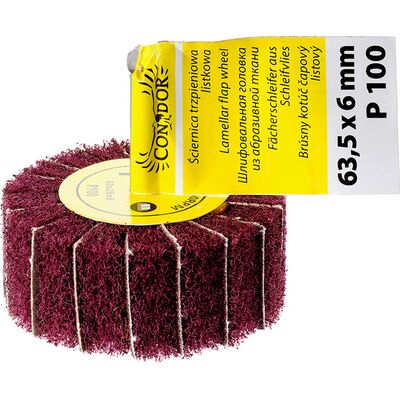 Ściernica trzpieniowa listkowa 63,5 x 6 mm P100 Drel