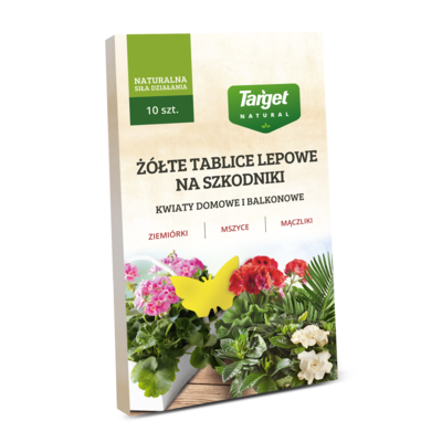 Żółte tablice lepowe kwiaty domowe i balkonowe 10 sztuk