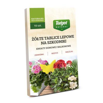 Żółte tablice lepowe kwiaty domowe i balkonowe 10 sztuk