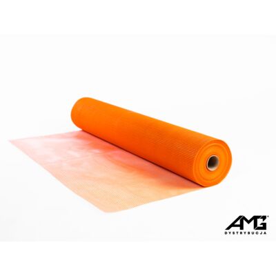 Siatka elewacyjna z włókna szklanego 160 g/m2 50 m pomarańczowa AMG