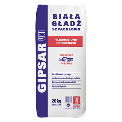 Gładź szpachlowa Gipsar Uni 20 kg