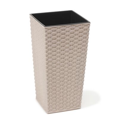 Doniczka FINEZJA ECO 19 x 19 rattan biały Lamela