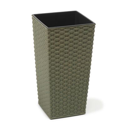 Doniczka FINEZJA ECO 19 x 19 rattan zielony leśny Lamela