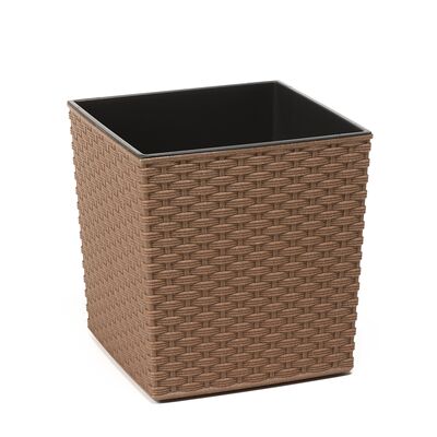 Doniczka JUKA ECO 19 x 19 rattan naturalne drewno Lamela