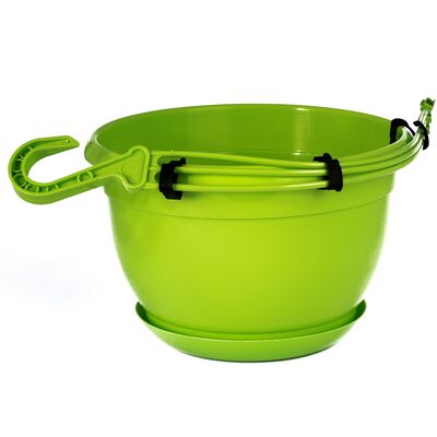 Doniczka MALTA wisząca 27 z zaczepem zielony jasny