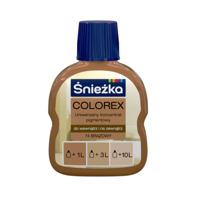 Colorex - Uniwersalny koncentrat pigmentowy 74-brązowy 100 ml Śnieżka