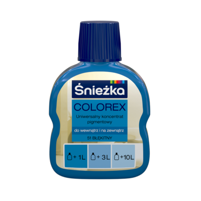 Colorex - Uniwersalny koncentrat pigmentowy 51-błękitny 100 ml Śnieżka