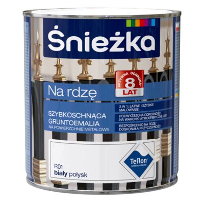 Gruntoemalia na rdzę biały połysk R01 0,65 l Śnieżka