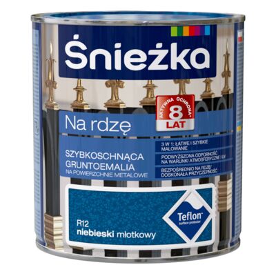 Gruntoemalia na rdzę niebieski R12 Efekt Młotkowy 0,65 l Śnieżka