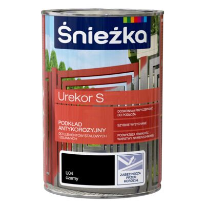 Podkład antykorozyjny Urekor S U04 czarny 1 l Śnieżka