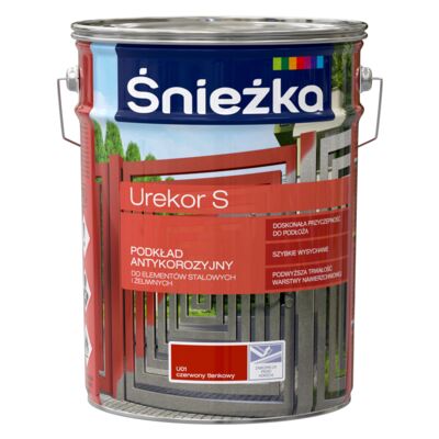 Podkład antykorozyjny Urekor S U01 czerwony tlenkowy 5 l Śnieżka