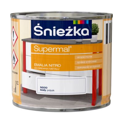 Supermal Emalia Nitro biały N500 0,2 l Śnieżka