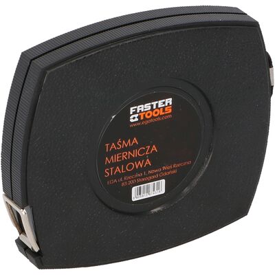Taśma miernicza stalowa 20 m x 10 mm FASTER TOOLS