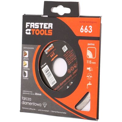 Tarcza diamentowa ciągła 115 x 22,2 mm FASTER TOOLS