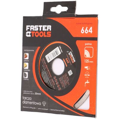 Tarcza diamentowa ciągła 125 x 22,2 mm FASTER TOOLS