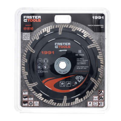 Tarcza diamentowa segmentowa Lux 230 x 22,2 mm FASTER TOOLS