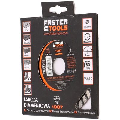 Tarcza diamentowa Super turbo 125 x 22,2 mm FASTER TOOLS