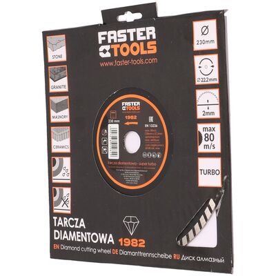 Tarcza diamentowa Super turbo 230 x 22,2 mm FASTER TOOLS