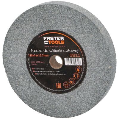 Tarcza do szlifierki stołowej 125 x 16 x 12,7 mm FASTER TOOLS