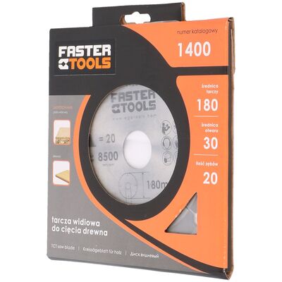 Tarcza widiowa do drewna 180 x 30 mm 20z. FASTER TOOLS