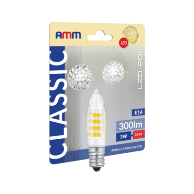 Żarówka LED AMM-E14-MINI-3W-DW