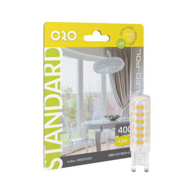 Żarówka LED ORO-G9-SEDI-4,5W-WW