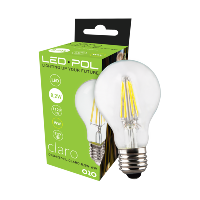 Zdjęcia - Żarówka  Filament LED ORO-E27-FL-CLARO-8,2W-WW