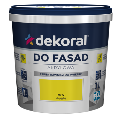 Farba DO FASAD Żółty 1 l Dekoral