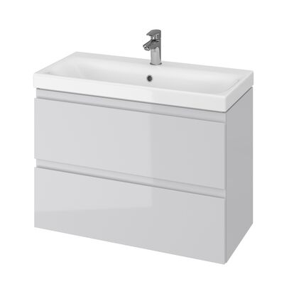 Set Moduo slim 80 szary dsm (szafka + umywalka)