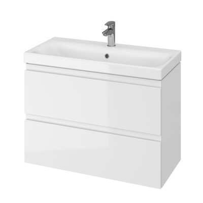 Set Moduo slim 80 biały dsm (szafka + umywalka)