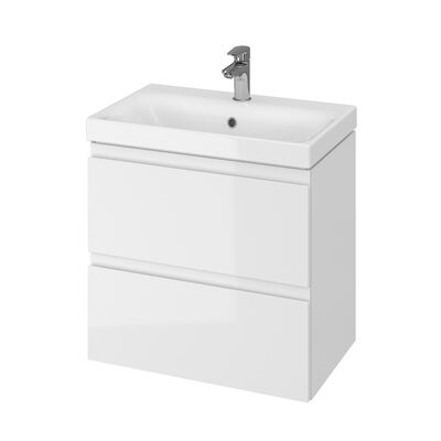 Set Moduo slim 60 biały dsm (szafka + umywalka)