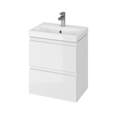 Set Moduo slim 50 biały dsm (szafka + umywalka)