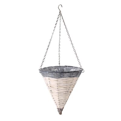 Zwis wiklinowy / kosz wiszący na kwiaty śr.30 x 34/68 cm