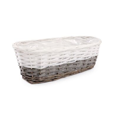 Balkonówka / skrzynka balkonowa na kwiaty owalna 48 x 21 x 15 cm