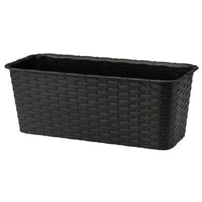 Doniczka balkonowa RATTAN 40 cm antracyt