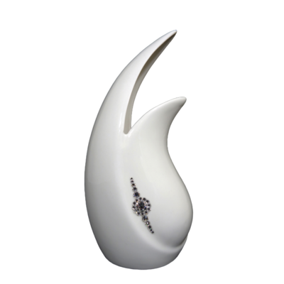 Wazon szkliwiony delfin Swarovski 27 cm Souvenire