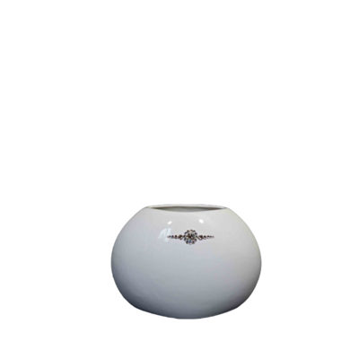 Wazon szkliwiony płaski owalny 15 cm Swarovski Souvenire