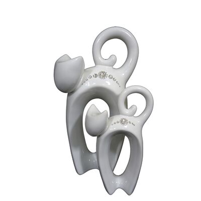 Figurka szkliwiona kot Lena Swarovski 32 cm Souvenire