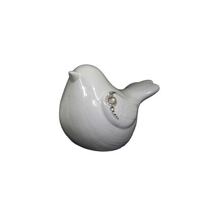 Figurka szkliwiona wróbel gruby Swarovski 11 cm Souvenire