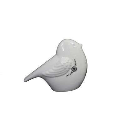 Figurka szkliwiona wróbel płaski Swarovski 13 cm Souvenire