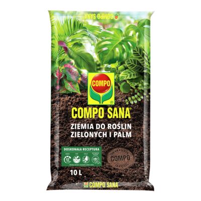 Ziemia do roślin zielonych i palm 10 l COMPO SANA