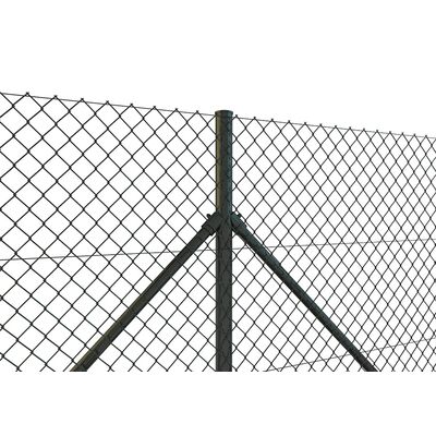 Siatka ogrodzeniowa pleciona oczko 60 mm Ø 2,4 mm 1,5 x 10 m ocynk+PVC antracyt 7016
