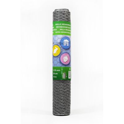 Siatka ogrodzeniowa pleciona heksagonalna 25 x 0,8 x 500 mm 10 m GA