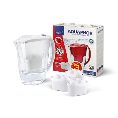 Dzbanek filtrujący Amethyst 2,8 l z 3 wkładami B100-25 Maxfor biały