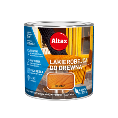 Lakierobejca do drewna 250 ml kasztan Altax
