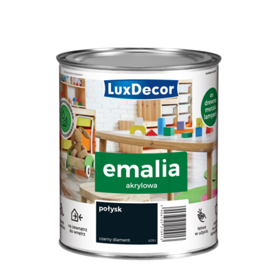 Emalia Luxdecor Czarny Diament 0,75 l akrylowa POŁYSK