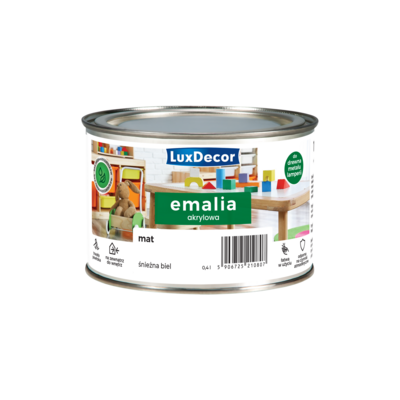Emalia Luxdecor Śnieżna Biel 0,4 l akrylowa MAT