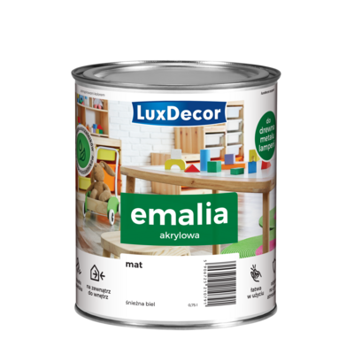 Emalia Luxdecor Śnieżna Biel 0,75 l akrylowa MAT