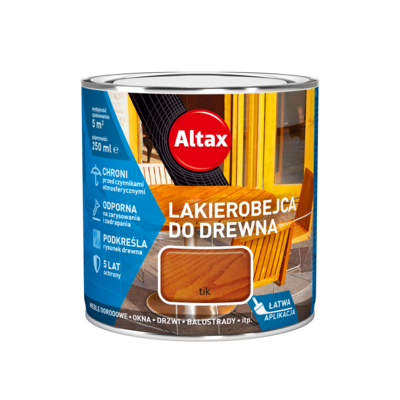 Lakierobejca do drewna 250 ml tik Altax